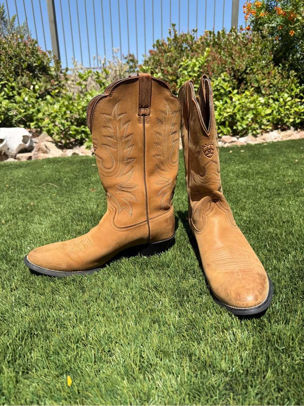 Ariat Heritage R Toe Western Cowboy Boot 8C 8W - Picture 2 of 5